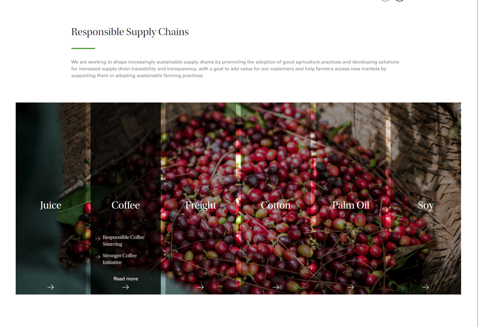 Responsible Supply Chains with product categories