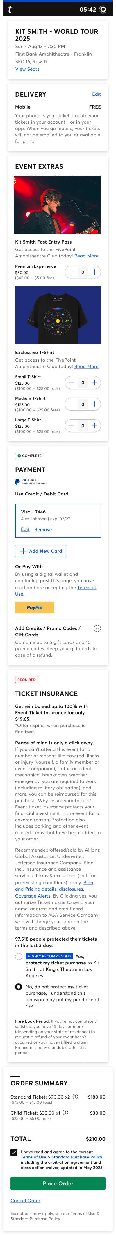 Pricing variant B with inclusive display