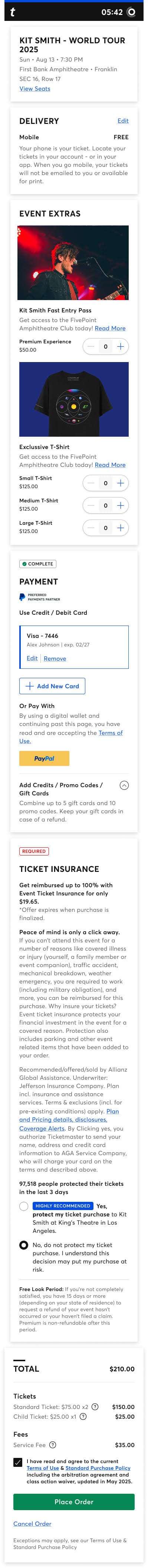 Pricing control without fee panel